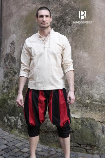 Pantalon de lansquenet Maximilian noir et rouge