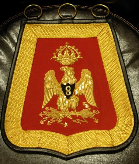 Sabretache major du 8e hussard, Empire - Officier