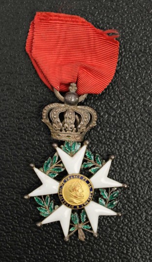 Restauration Légion d'Honneur chevalier croix avec attestation de nomination