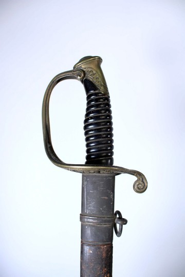 Sabre d'officier d'infanterie modèle 1845, lame marquée Manufacture d'armes du Zornhoff, Bas Rhin