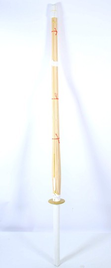 Shinai en bambou et cuir, 120 cm.