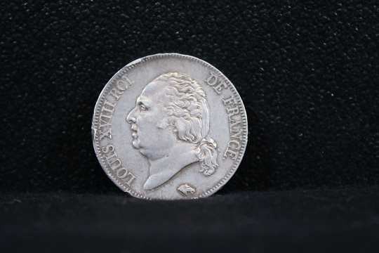 Écu d'argent Louis XVIII - 5 francs - Marseille (MA) 1824