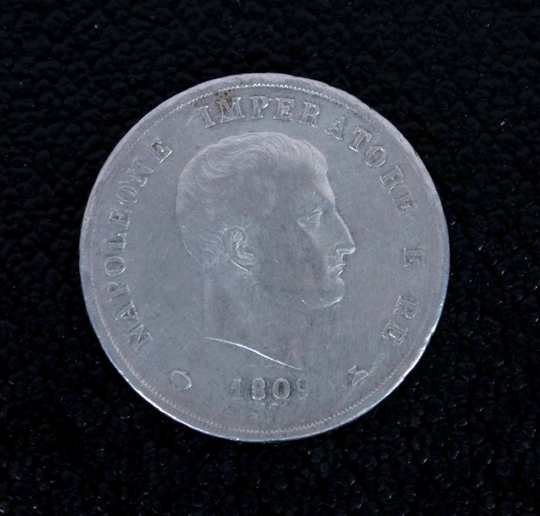 Napoléon 1809 Roi d'Italie - 5 lires argent M 