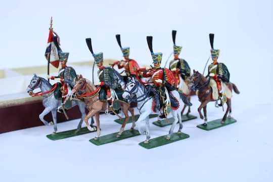 2 coffrets Lucotte - 7 ème Régiment de hussard - 12 cavaliers dont tête de colonne