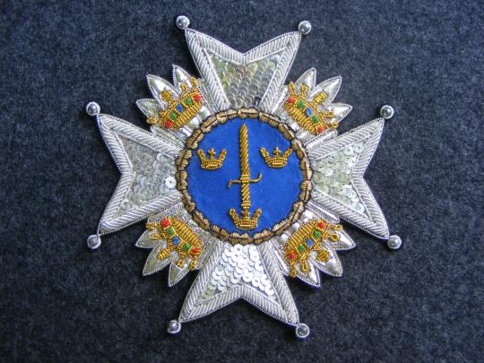 Suéde : ordre de l'épée, plaque de commandeur grand croix