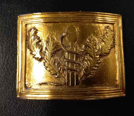 Boucle de Ceinturon de Médecin 1er Empire, dorée. 