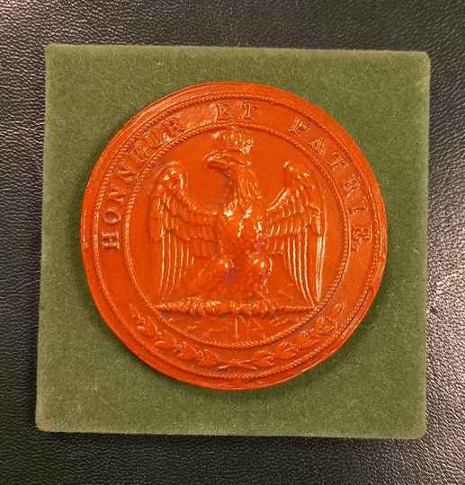Copie de sceau de la Légion d'Honneur, 1er Empire. Résine rouge