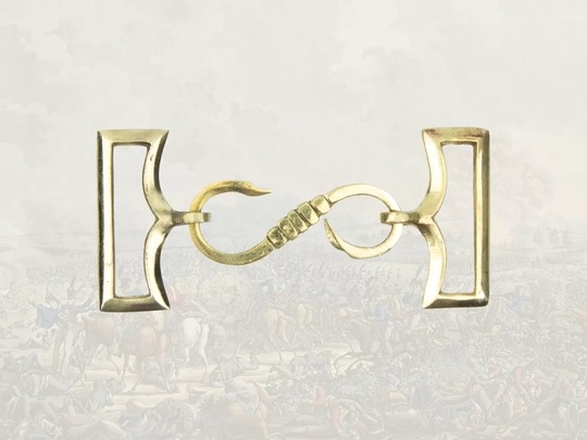 Serpent stylisé - Boucle de ceinturon de cavalerie empire - 3 pièces