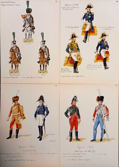 Les armées italiennes 1796-1814: Historiques, uniformes... par Lcl R. Darbou. 493 ill de Boisselier + 117 pl peintes par Tichadou.