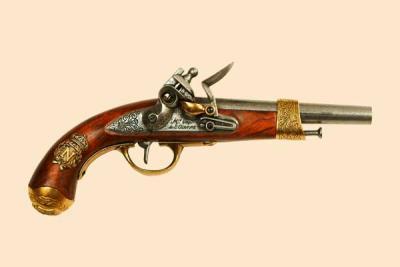 Pistolet aux armes de l'empereur Napoléon 