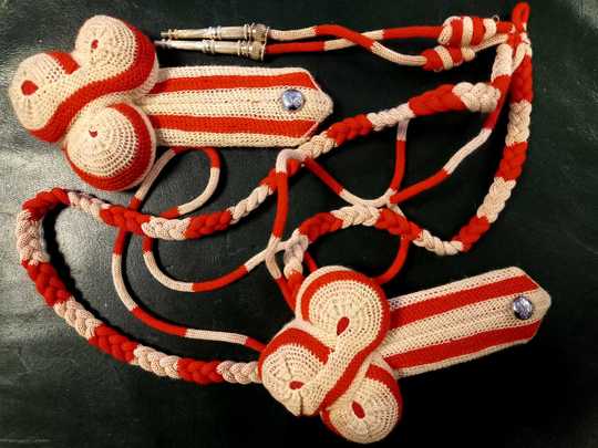 Monaco. Épaulettes trèfles et fourragères de carabinier du prince. Règne de Rainier III . Une seule paire en stock