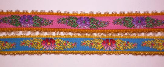Largeur 20 mm. Rubans motifs floraux 17