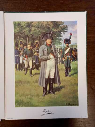 Napoléon, 12 planches en couleur par Rousselot, sous chemise cartonnée verte numérotée 68. Vendues en 24 h