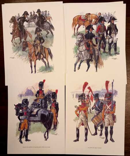 Éditions quatuor. Le Grand Quartier Général Impérial. 8 reproductions de peintures de Patrice Courcelle