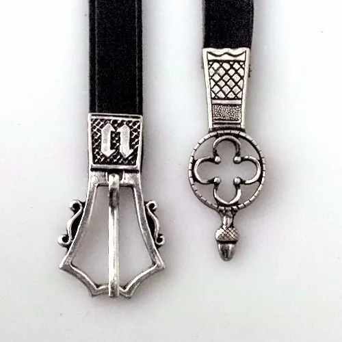 Ceinture fine 1,5 cm boucle tulipe - pointe métal