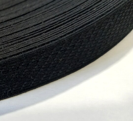 Galon hussard noir en 14 mm pour bordures de dolman, poches..Etc. Prix au m