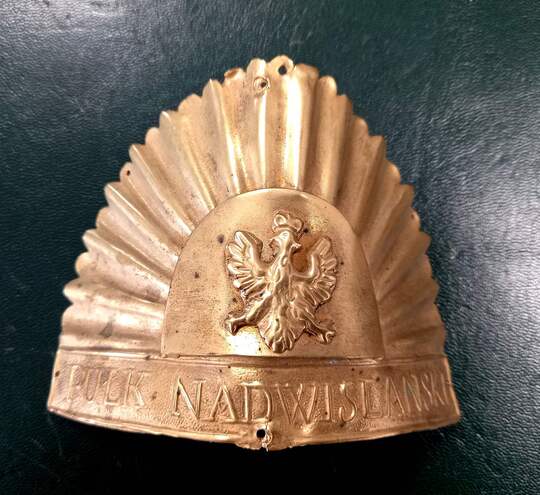 Plaque de shapska ou de shako pour régiment polonais. Légion de la vistule. PULK NADWISLANSKI