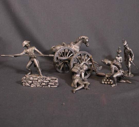 Étains du prince. Scène d'artillerie.