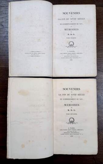 Souvenirs de la fin du XVIII ème siècle. Desgenettes (chirurgien). Édition originale 1835/1836