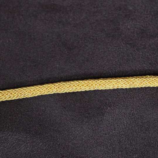 Cordon milanais or jaune 4 mm métalloplastique - Fab. Française ancienne - Le mètre - 