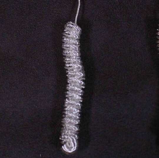 Bouillon Argent avec Motif Zig-Zag - 0.8*5.5 cm - Fab. Française ancienne - A l'unité 