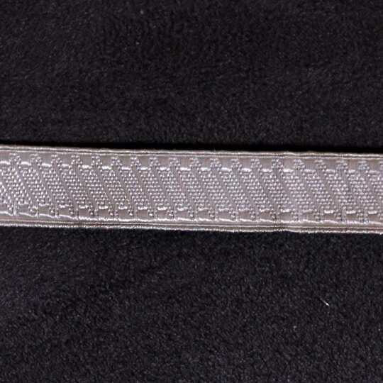 Galon Baton argent - 14 mm - Fab. Française ancienne - Au mètre ou au rouleau de 13m