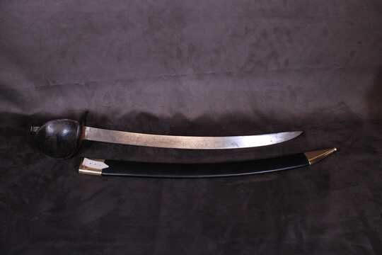 Sabre de bord/d'abordage, modèle 1833 FR, garde d'origine, lame changée marquée 