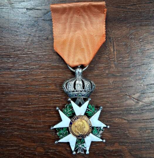 Croix de chevalier de la Légion d'Honneur. Second Empire. 40 x 40 mm.